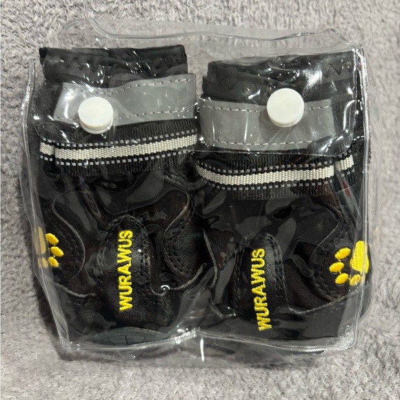 Waterproof Dog Boots with Adjustable Reflective Straps Anti-Slip Sole Black 4PCS - Picture 6 of 8
